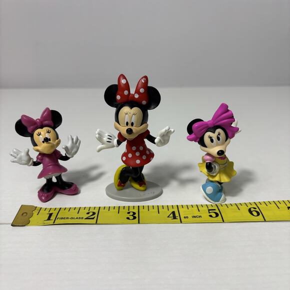 Disney Minnie Mouse 2-3 Inch PVC Figures Lot Of 3 - Picture 2 of 3
